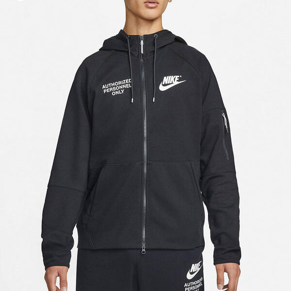 Куртка Men's Nike Training Sports logo Casual Hooded Jacket Autumn, черный — фото 3