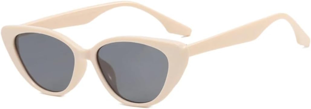 

Солнцезащитные очки с защитой UV400 | «Кошачий глаз», маленькие линзы конфетного цвета | для женщин и мужчин, для занятий спортом на открытом воздухе и вождения DSVIGF, Beige Grey