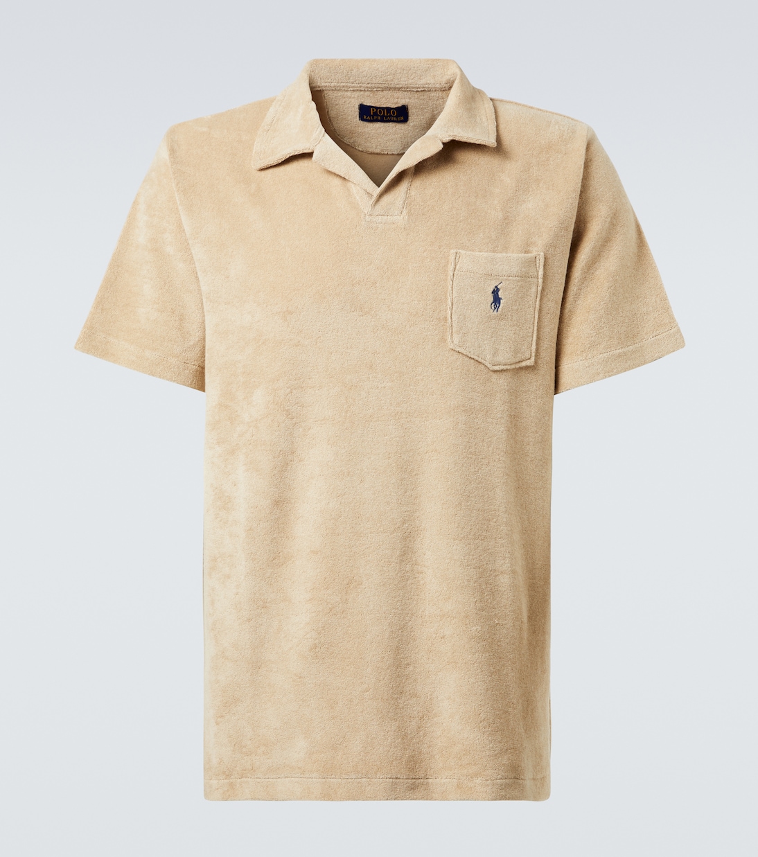 

Рубашка-поло из хлопковой махровой ткани Polo Ralph Lauren, Coastal Beige