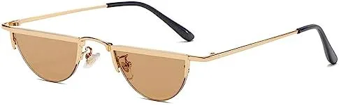 

Солнцезащитные очки в ретро-оправе для мужчин, в стиле стимпанк, для женщин, винтажные маленькие металлические очки, защита от УФ-излучения UV400 MTZJH, 3