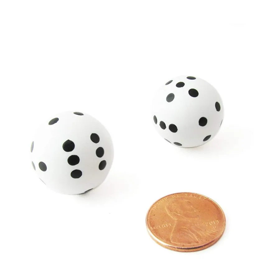 

d6 Белый с черным (2), Dice - Round