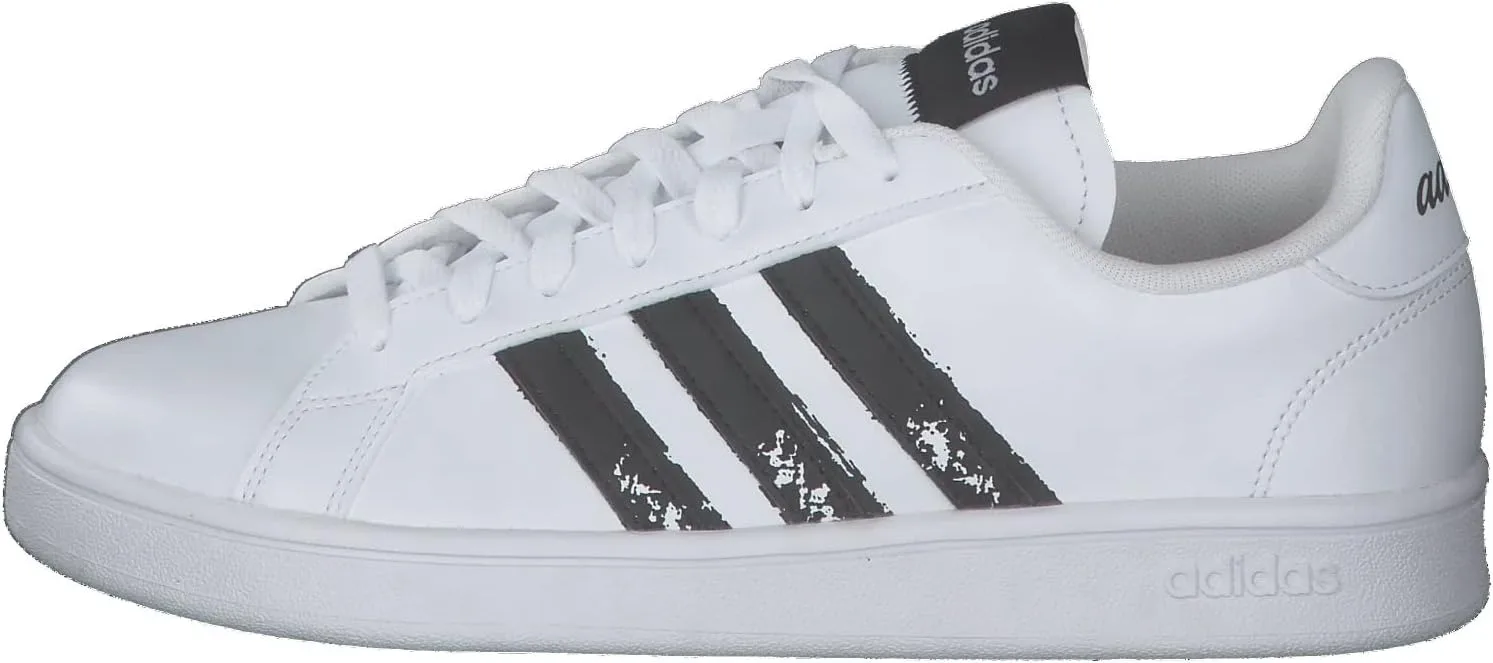 Кроссовки унисекс Grand Court Base 00s из замши и резины JQ6018 adidas, черный — фото 2