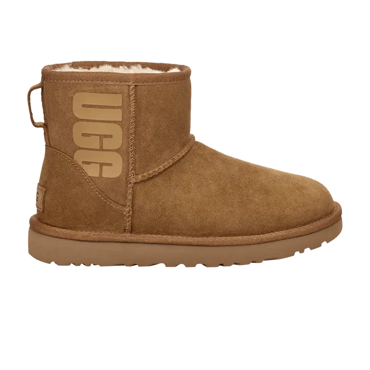 

Кроссовки UGG Wmns Classic Mini Rubber Logo - Chestnut, коричневый