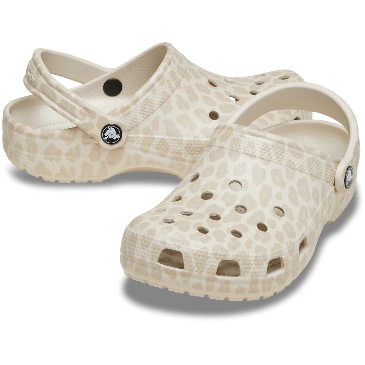 Классические сабо с животными Crocs, Almond Tint/Leopard — фото 2