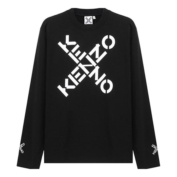 

Толстовка men's ss21 big x pattern round neck long sleeves black Kenzo, черный