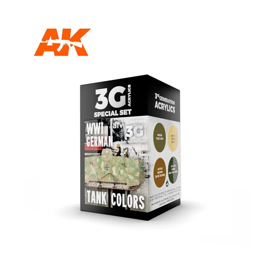 

Цвета немецких танков времен Первой мировой войны, 3rd Gen Acrylic Paint Sets