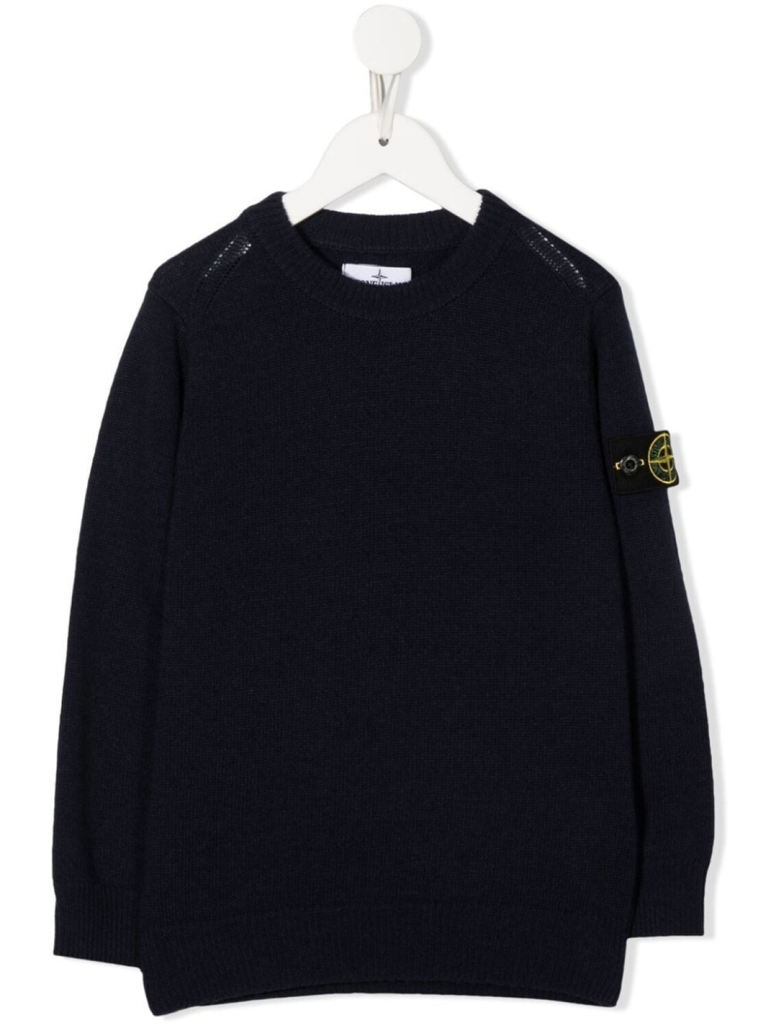 

Stone Island Junior джемпер с круглым вырезом и нашивкой Compass, синий
