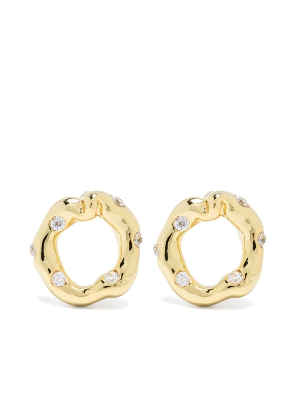 

Серьги Irregular Circle с кристаллами Vann Jewelry, золотой
