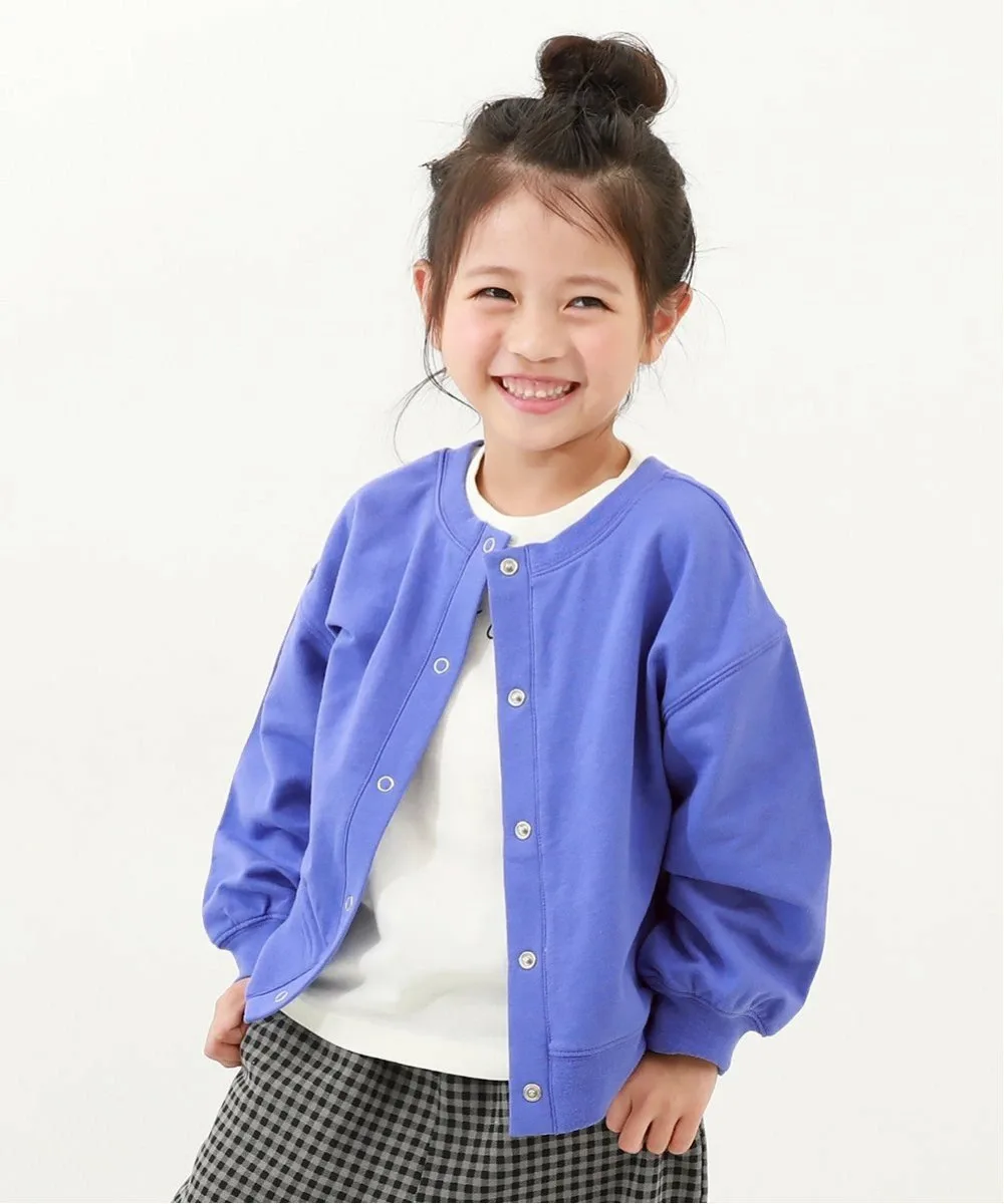 Кардиган из 100% хлопка, двухцветный, 2025AW Devirock, P Blue