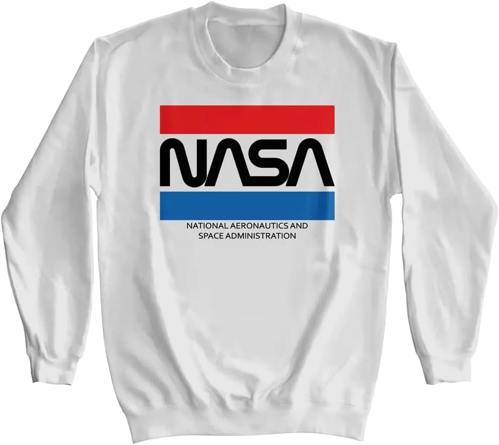 Толстовка NASA с красно-бело-синими полосами и логотипом