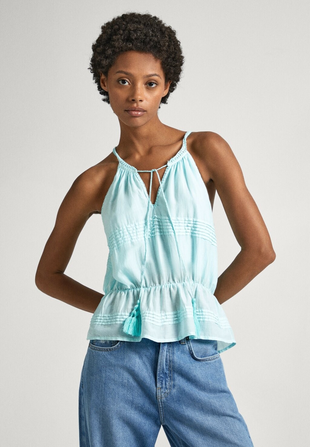 

Топ DAISY Pepe Jeans, цвет aqua blue