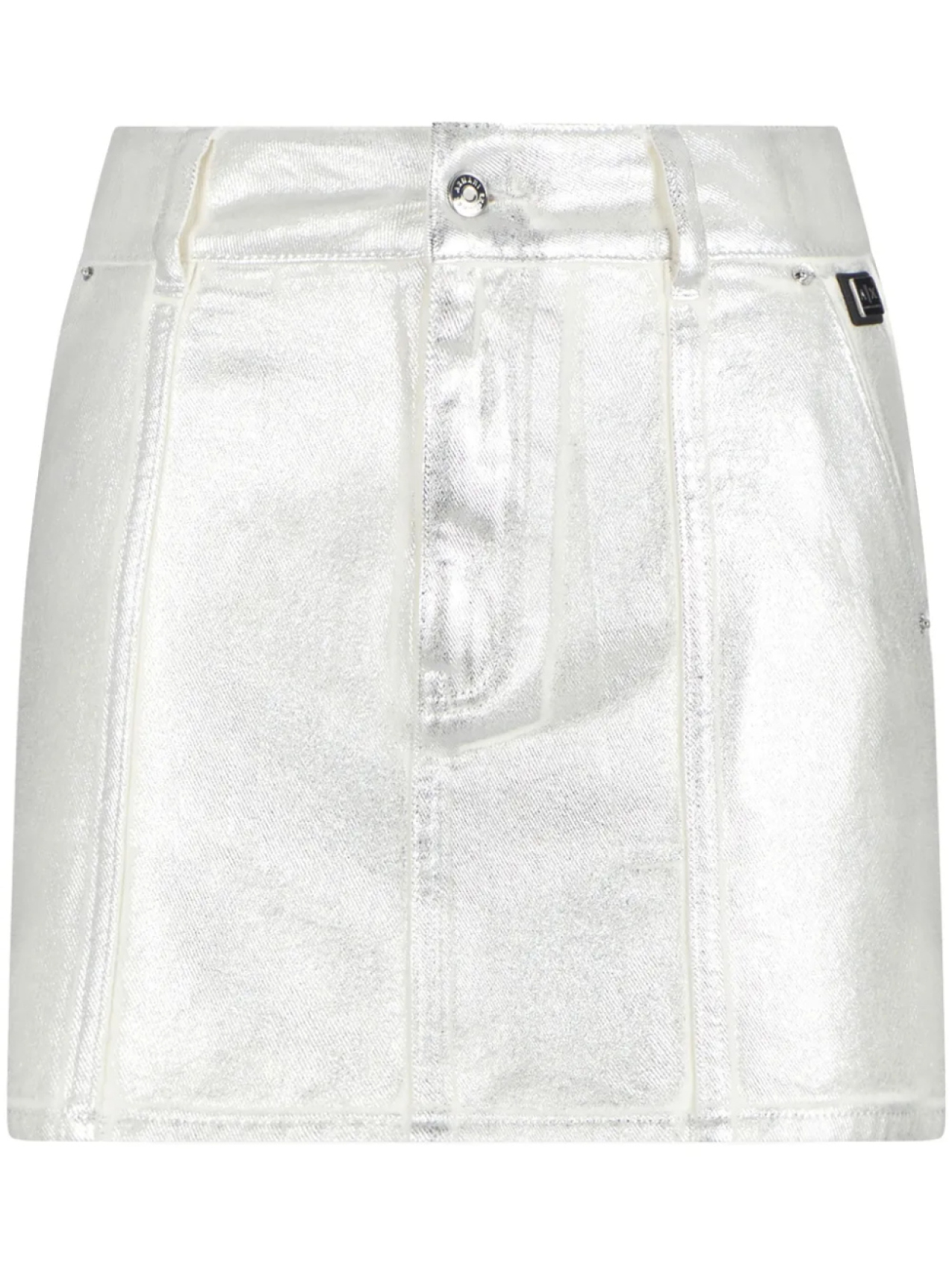 

Юбка мини с эффектом металлик Armani Exchange, серый