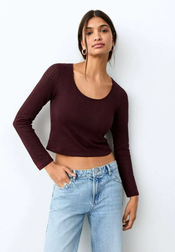 Подростковый джемпер Mango Kids, Bordeaux