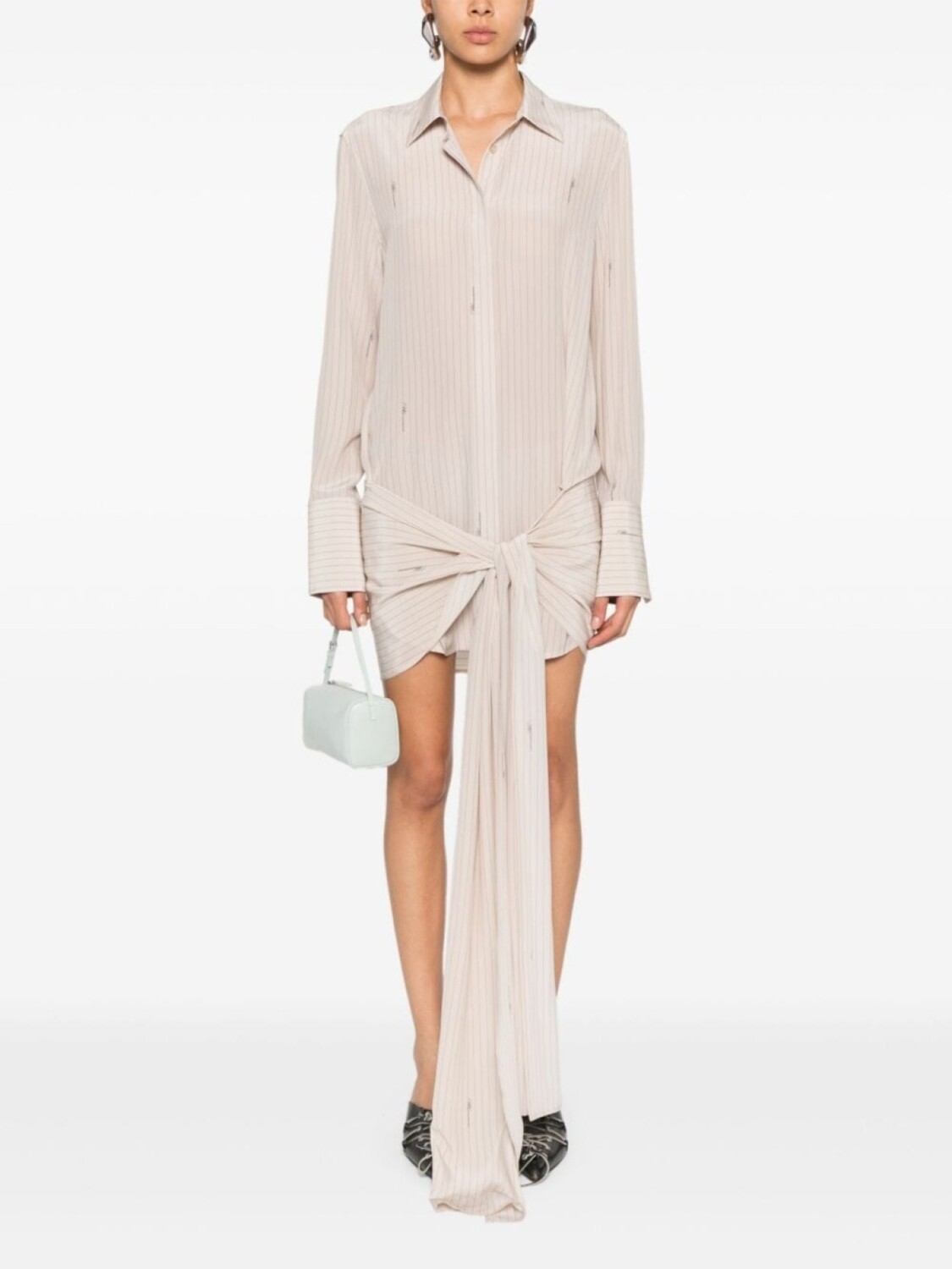 

Blumarine платье мини с логотипом, нейтральный цвет