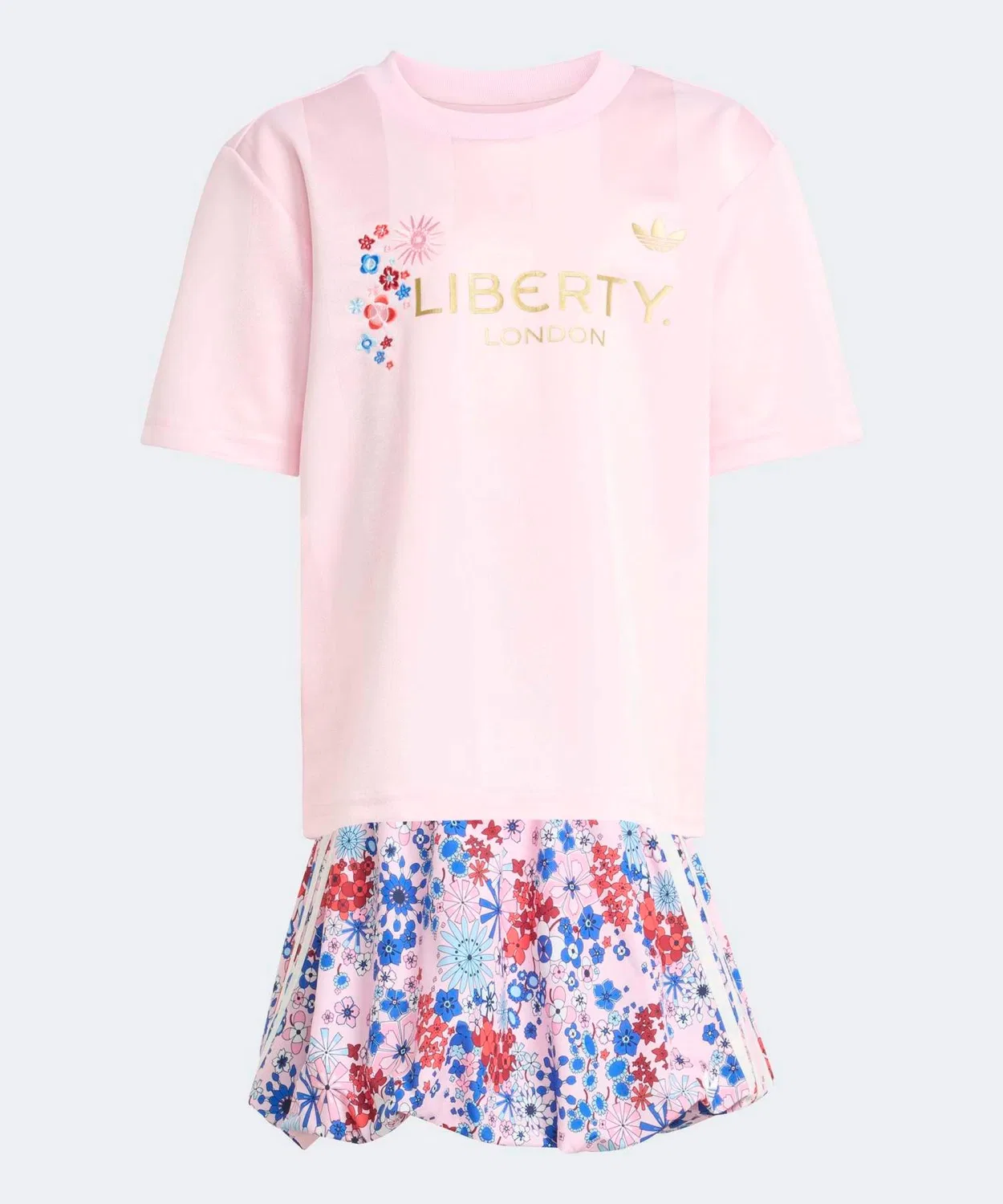 Сет из юбки и футболки adidas Originals x Liberty London розовый — фото 2