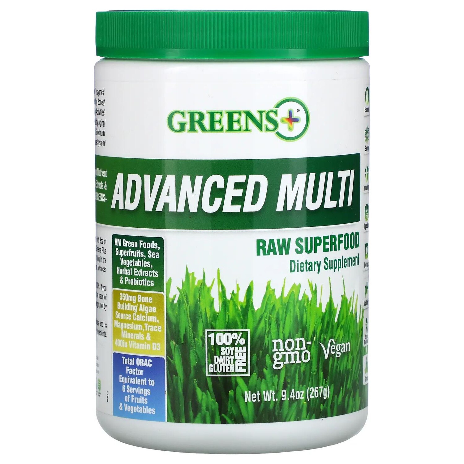 

Greens Plus Усовершенствованный суперпродукт порошок из сырых овощей и зелени 9.4 унций (276 г)