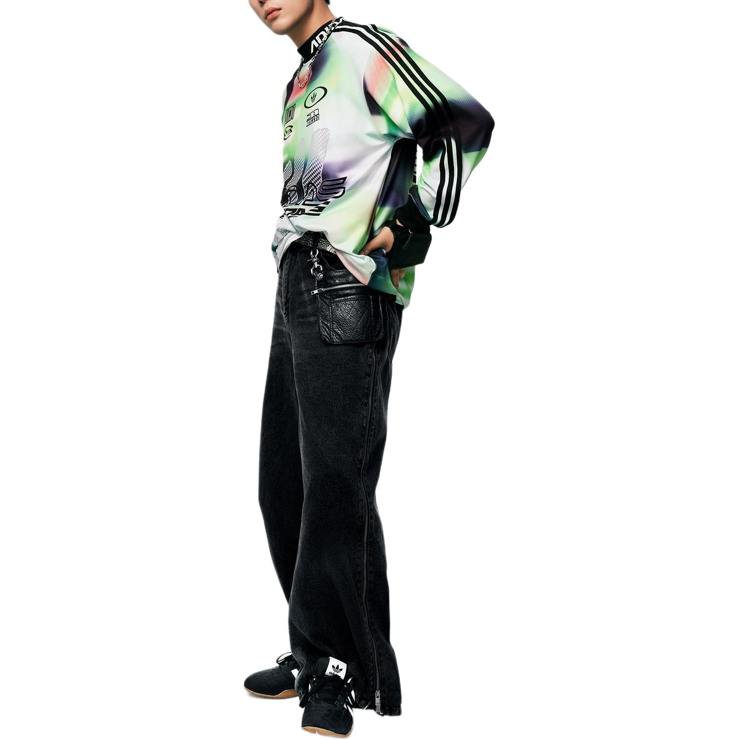 Футболка Soccer Jersey Men's Adidas Originals, белый/зеленый — фото 3