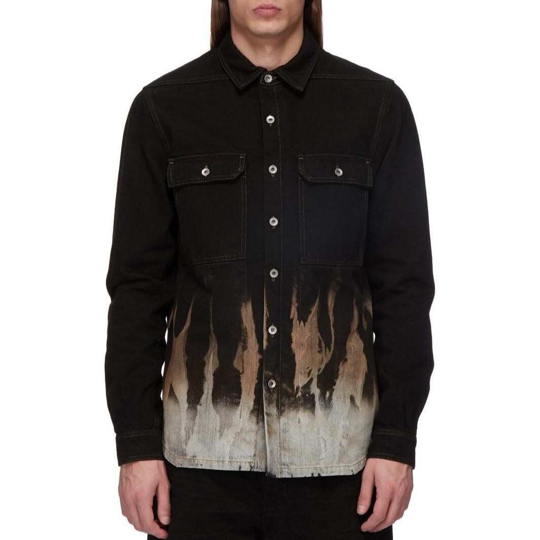 

Джинсовая куртка мужская черная Rick Owens Drkshdw, черный