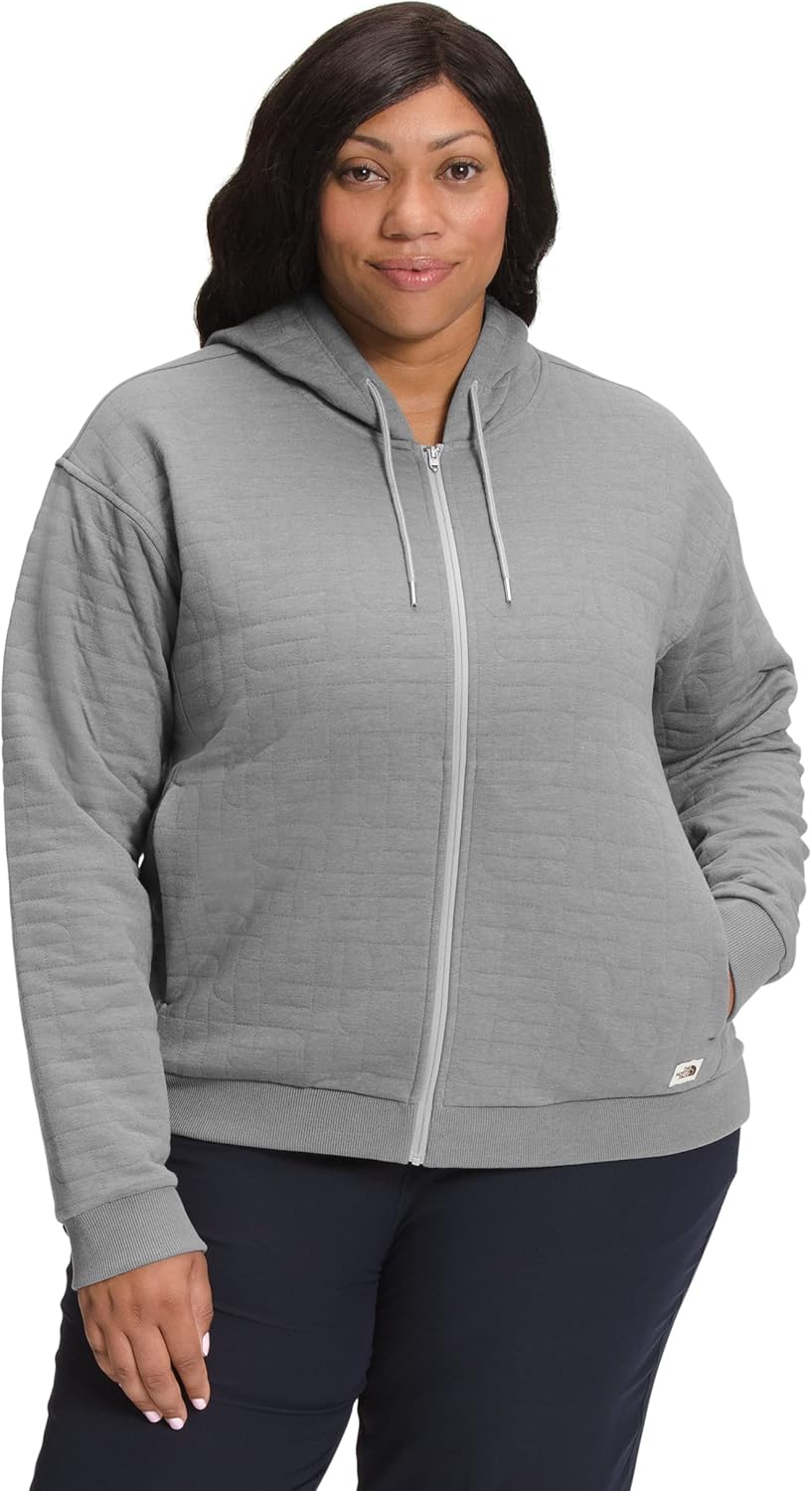 

The North Face Лонгс Пик стеганый худи с молнией, Tnf Medium Grey Heather