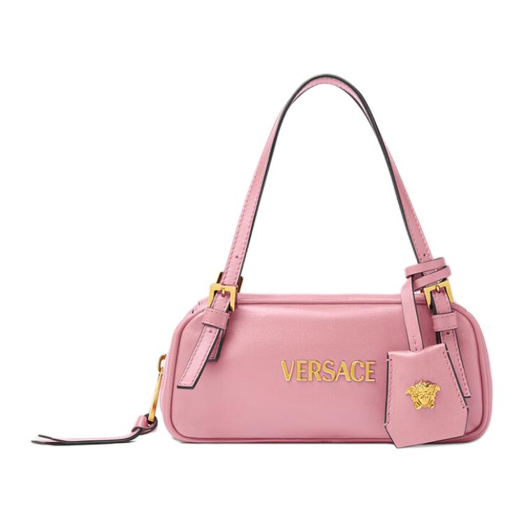 

VERSACE Сумка для боулинга из овечьей кожи миниатюрная женская розовая