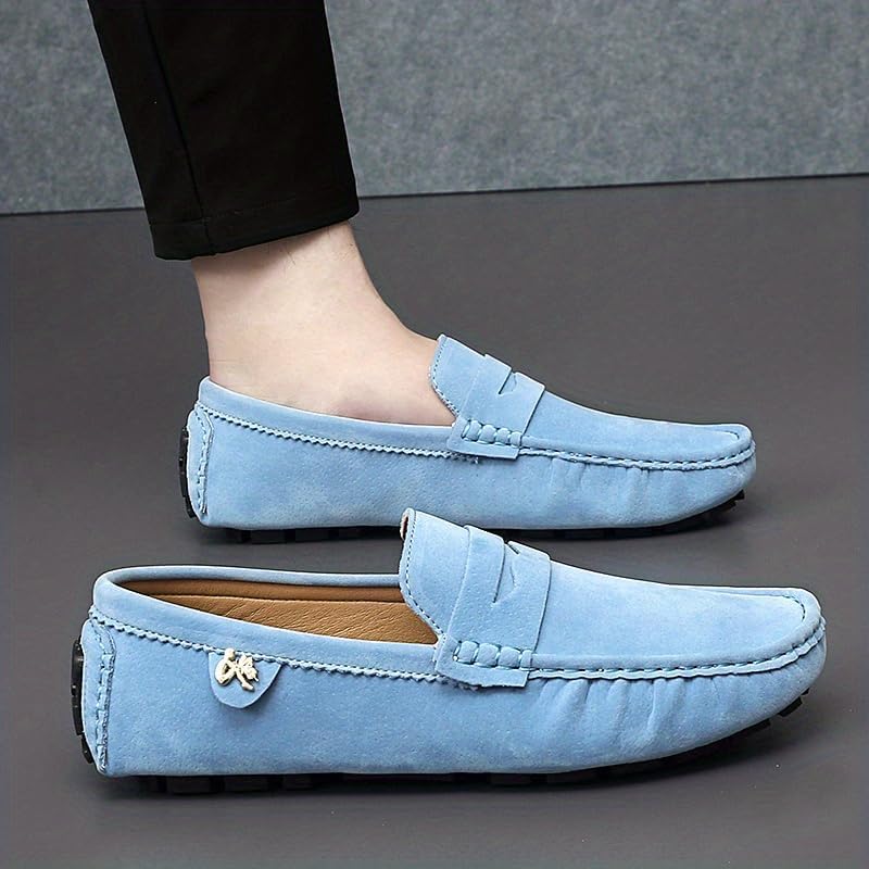 Мужские мокасины Penny Loafer, водительские туфли, удобные нескользящие слипоны, мужская обувь на все сезоны Hhhchpm, Moonlight — фото 4