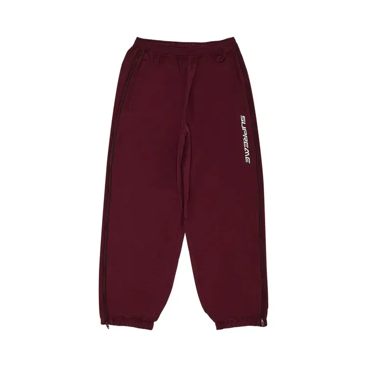 Спортивные брюки Supreme Warm Up Pant цвета «бордовый»