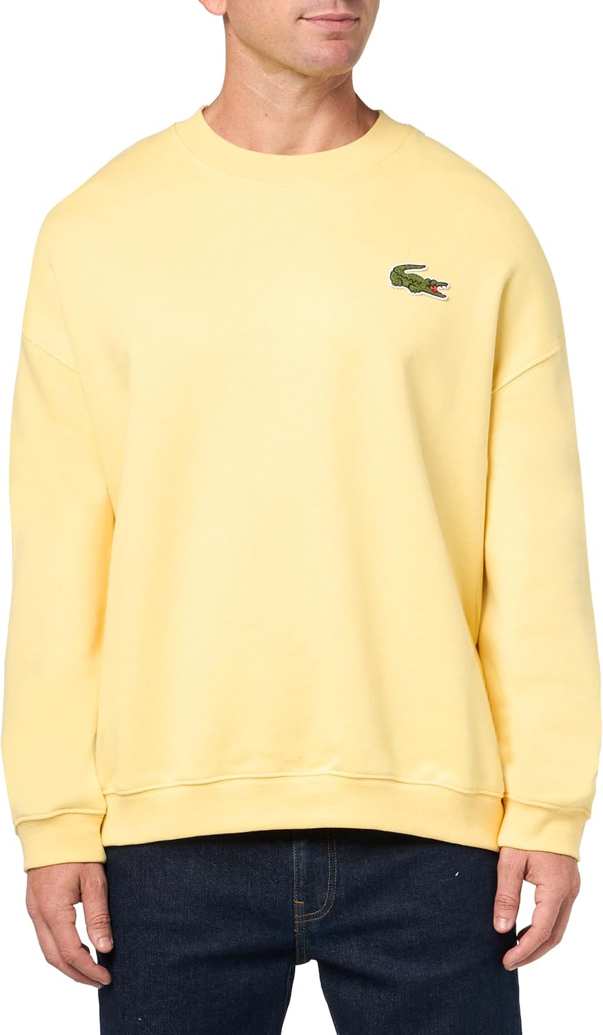 

Толстовка Lacoste мужская Loose Fit с бейджем, Yellow, Желтый, Толстовка Lacoste мужская Loose Fit с бейджем, Yellow