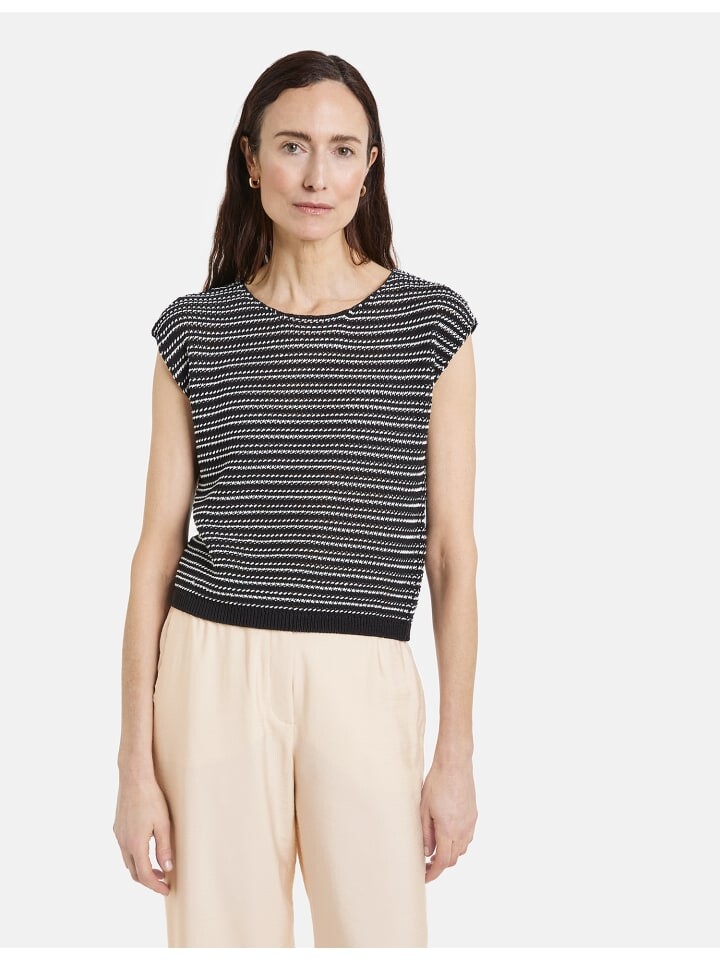 

Свитер-жилет Gerry Weber, цвет schwarz/ecru/weiss gemustert