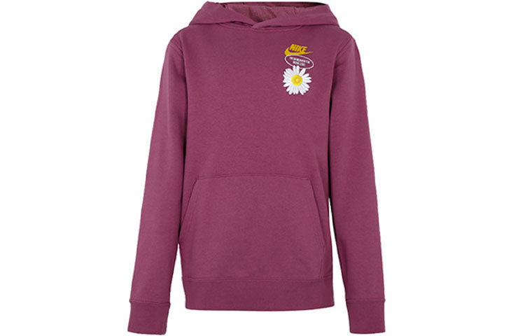 Худи (GS) Nike B Nike Sportswear HBR STMNT HOODED PO LIGHT BORDEAUX — фото 2