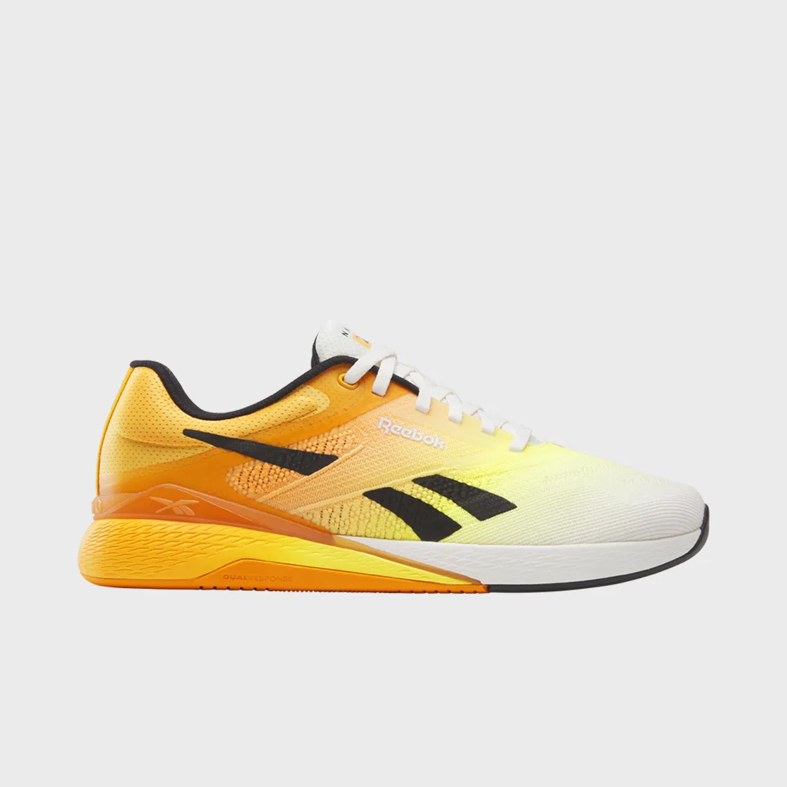 Мужские кроссовки Nano X5 бело-оранжевые от Reebok
