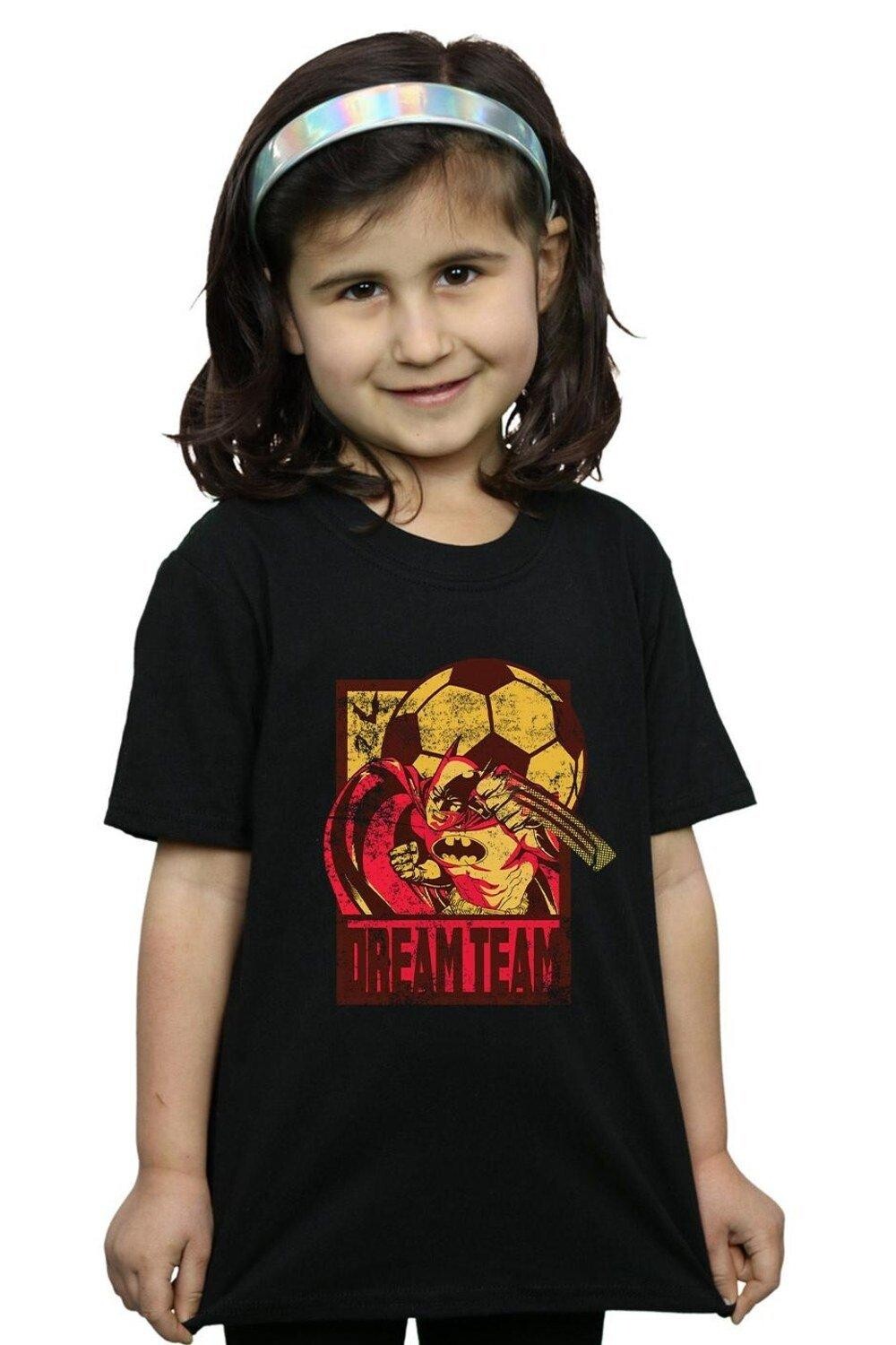 

Хлопковая футболка Batman Football Dream Team DC Comics, черный