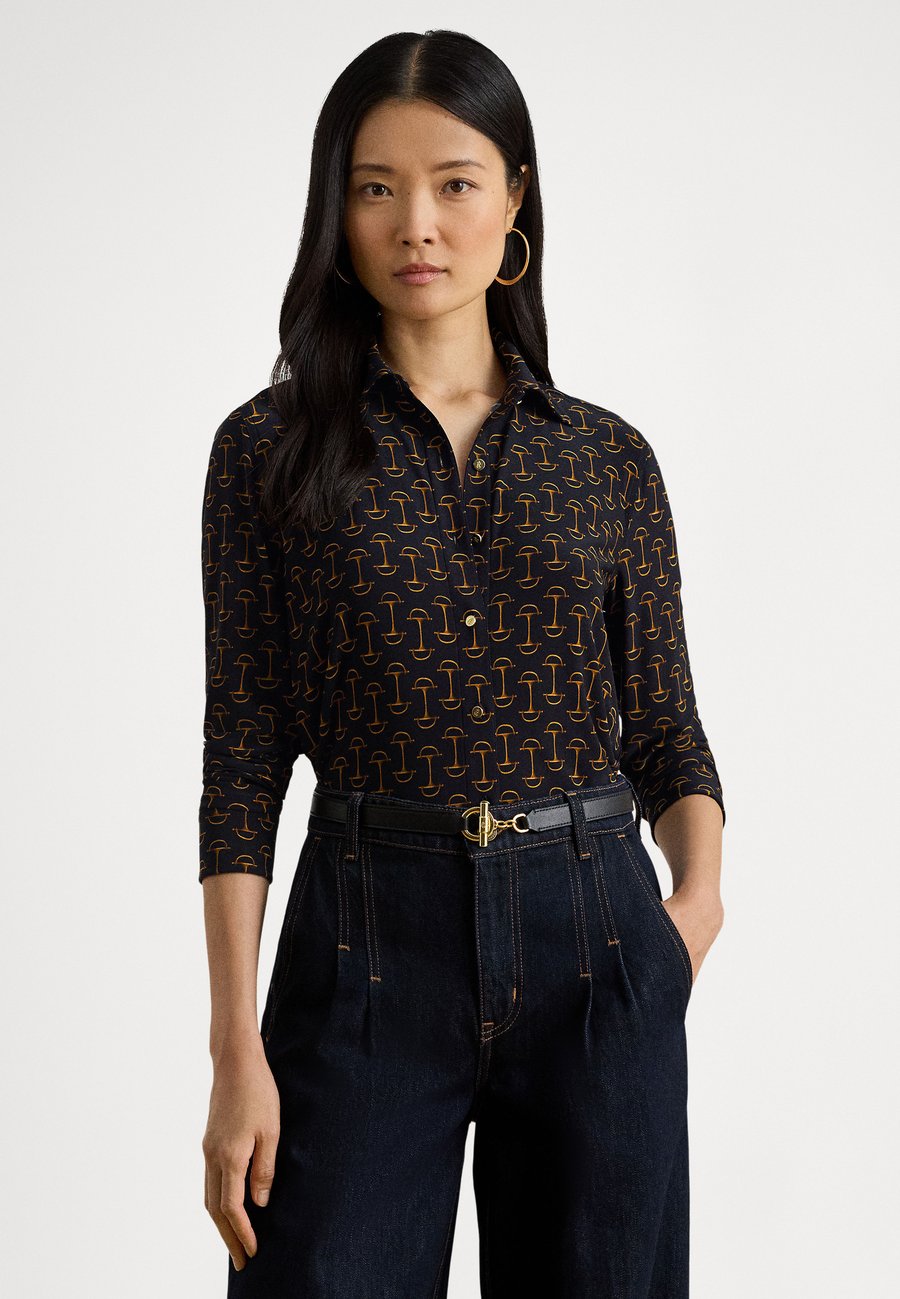 

Блуза Lauren Ralph Lauren SLIM FIT GEO-PRINT STRETCH JERSEY SHIRT, Navy Multi/Dark Blue