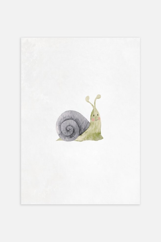 

Маленький плакат с улиткой Postery, 30x40 см, зеленый