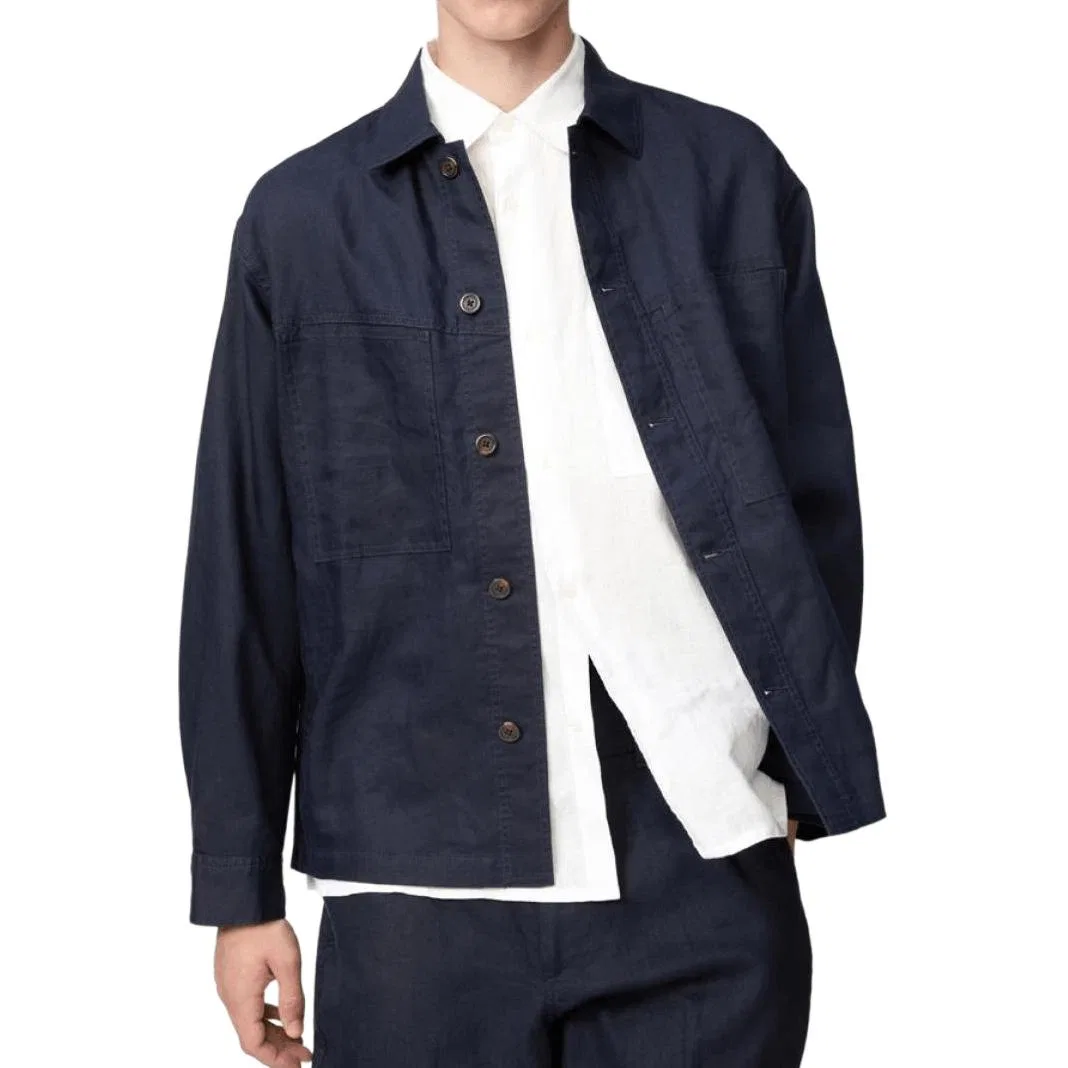 Рубашка x Clare Waight Keller C Collection SS26 Unisex UNIQLO, Navy Blue