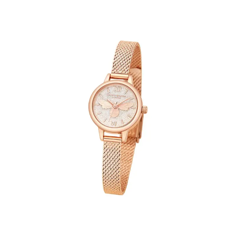 

OLIVIA·BURTON Часы Bee Collection Starry Sky Collection Wrist Watch Quartz Movement Steel Strap White Dial Women's Watch