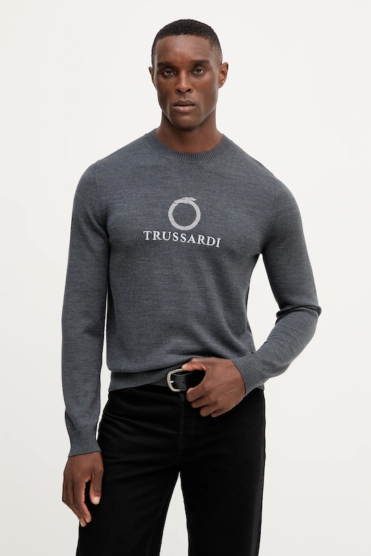 

Свитер с шерстью Trussardi, серый