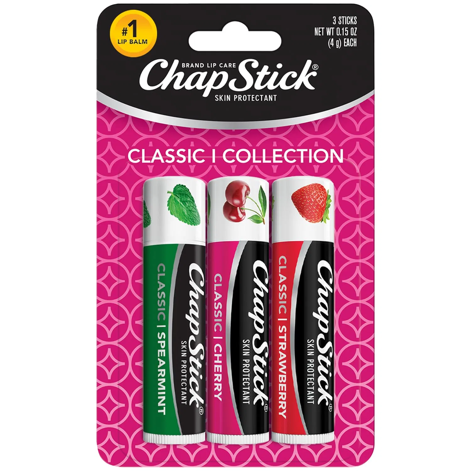 Бальзам для губ ChapStick Classic Variety, 3 шт. Chapstick