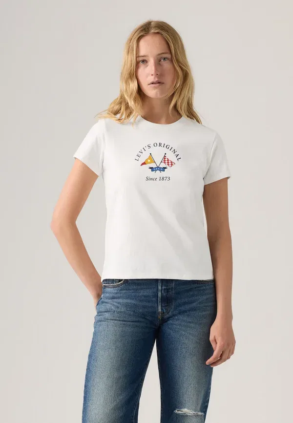 Футболка с принтом Levi'S, lse_crew regatta flags, ярко-белый