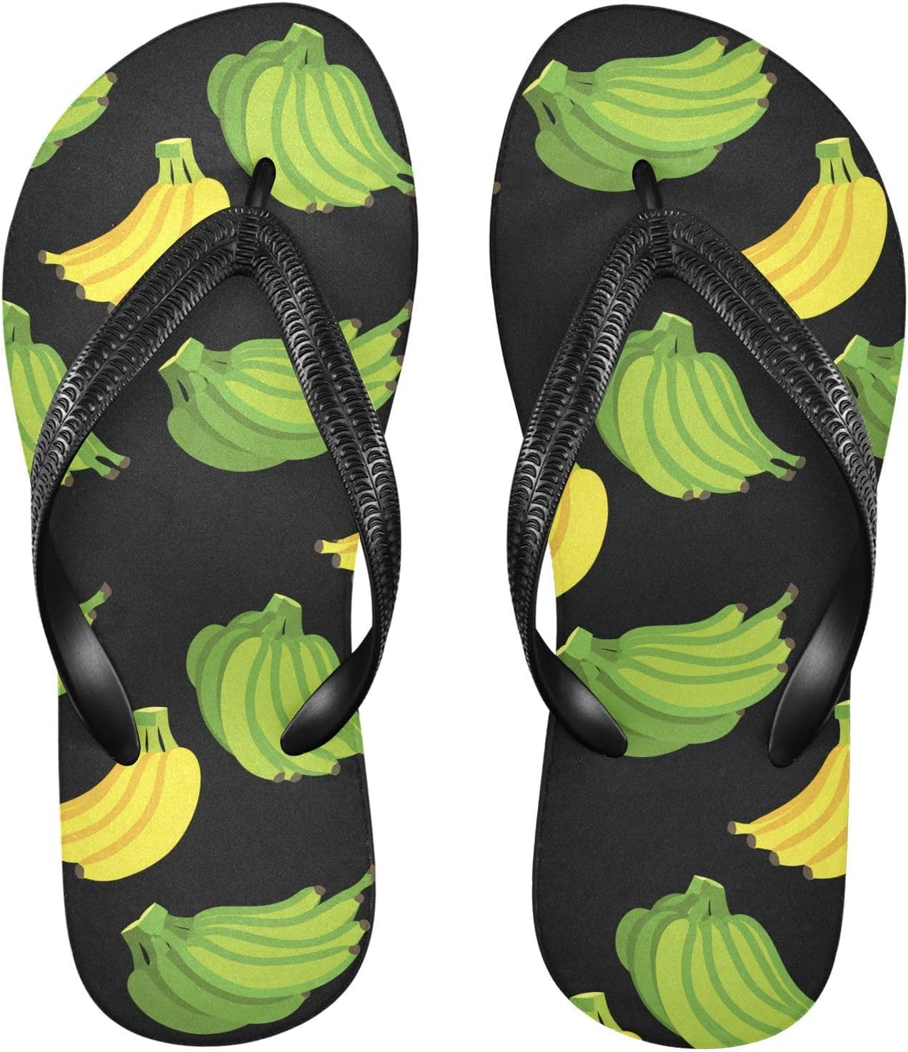 

Вьетнамки с банановым принтом, черные, для пляжа и душа, резиновые, противоскользящие, летние шлепанцы для ходьбы, для мужчин и женщин Sinestour
