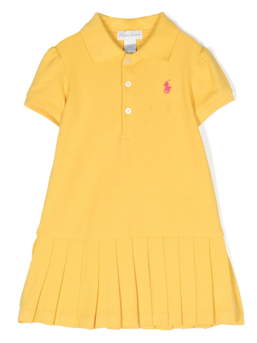 

Платье с вышивкой Pony POLO RALPH LAUREN KIDS, желтый
