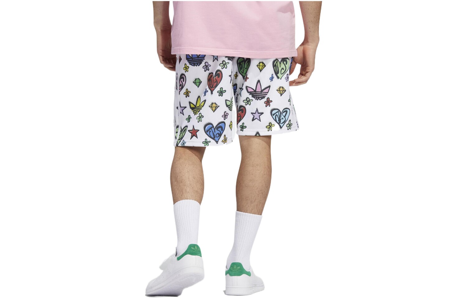 JEREMY SCOTT MONOGRAM повседневные шорты унисекс белые Adidas Originals, белый — фото 2