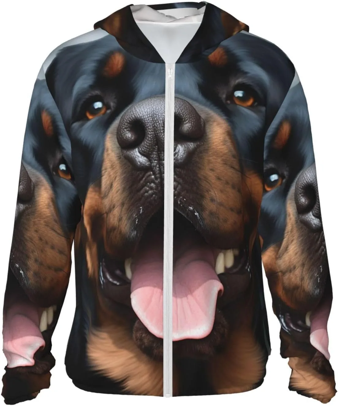 

Мужская толстовка с капюшоном UPF 50+ для защиты от солнца, Rottweiler FHEBNDS