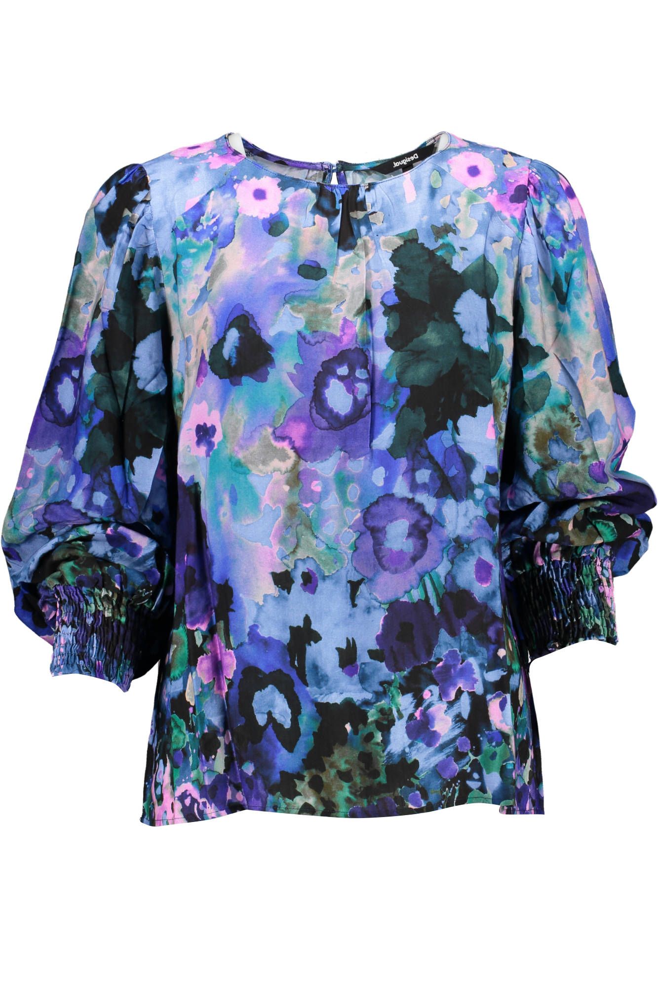

Синий вискозный женский свитер Desigual