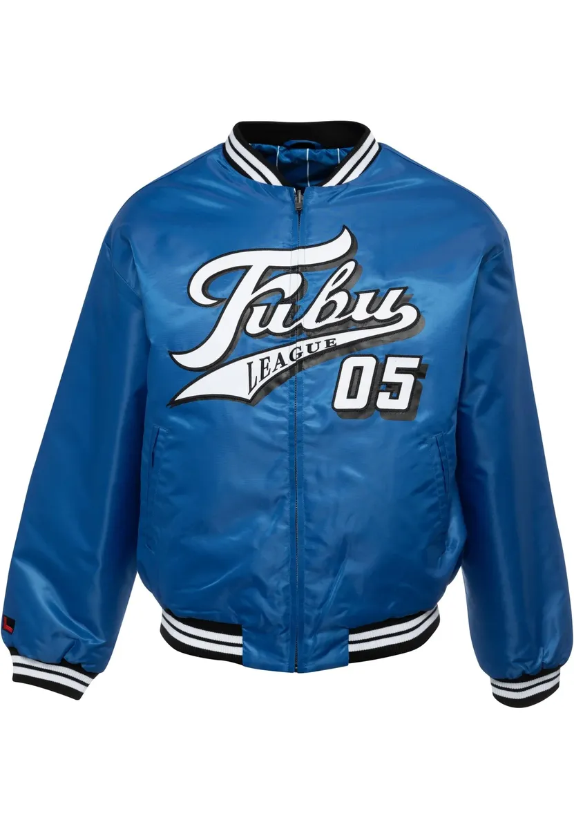 

Всепогодная куртка Fubu " Fubu Men's FM232-006-1 FUBU Varsity Reversible Satin Jacket" (1 шт.), без капюшона, цвет Blue/Black/White