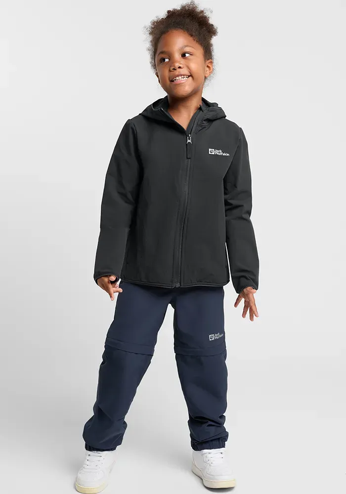 

Куртка из софтшелла Jack Wolfskin "SOLYD JACKET K", с капюшоном, черный