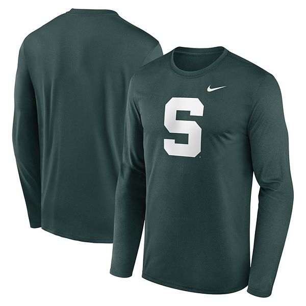 Мужская зеленая футболка с длинным рукавом Michigan State Spartans Primetime Alternate Logo Legend Nike — фото 2
