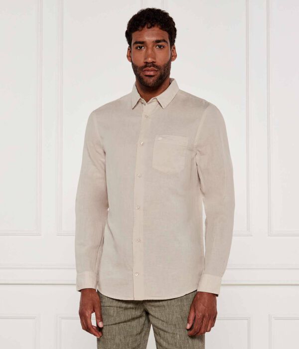 

Льняная рубашка Regular fit Calvin Klein, желтый