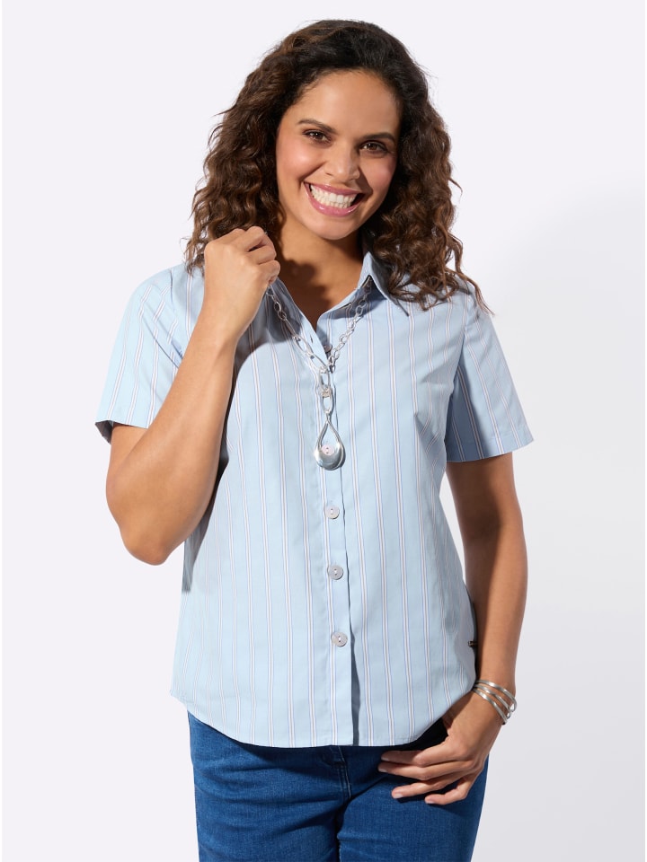 

Полосатая блузка в светло-голубую и бежевую полоску WITT WEIDEN