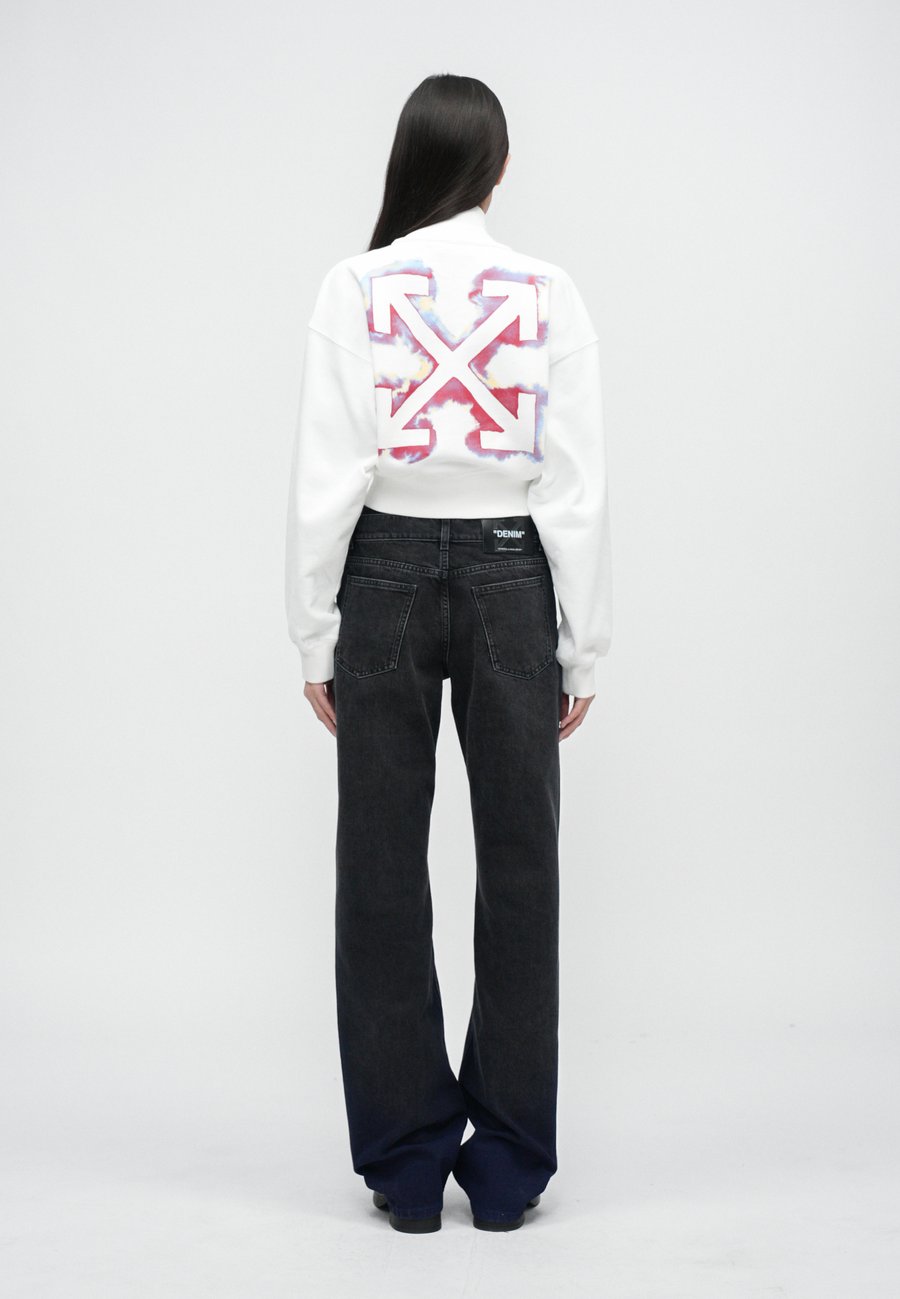 

Толстовка OFF-WHITE WATER ARROW CROP ZIP UP, White/Red/White