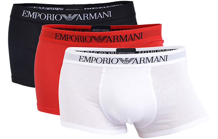 EMPORIO ARMANI Мужские трусы, Многоцветный (белый, серый, черный) — фото 3
